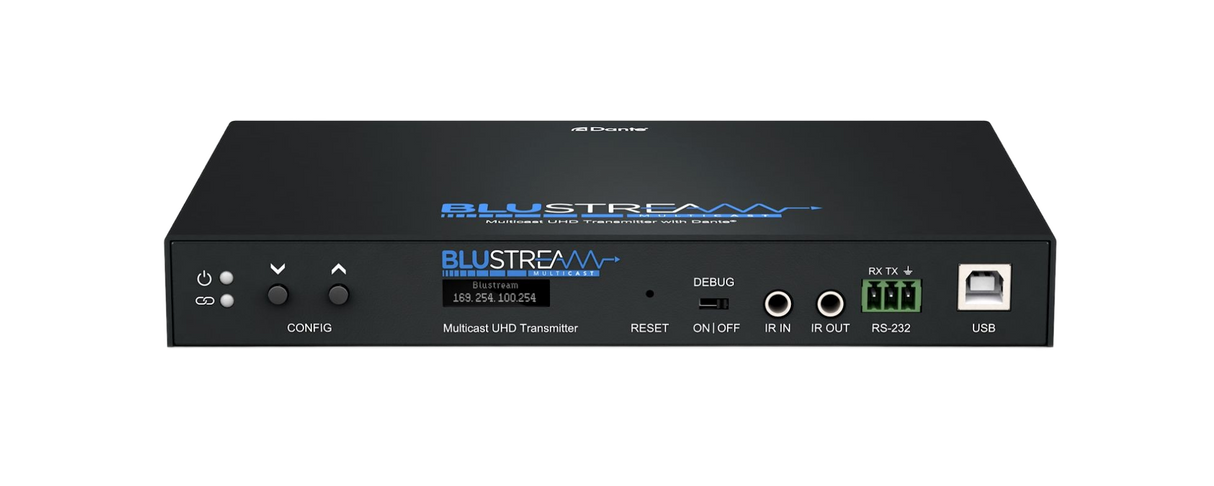 IP250UHD-TX IP Multicast UHD Video Transmitter Over 1gb Network Featuring Dante Integration