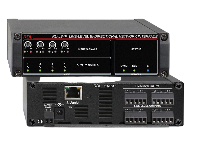 RU-LB4P Line-Level Bi-Directional Network Interface