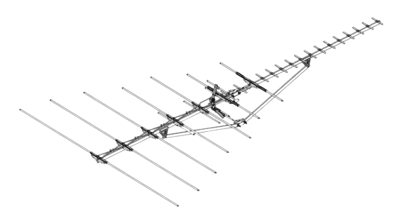 SB19 LOW VHF/UHF Deep Fringe Ch 2-50 117" Boom