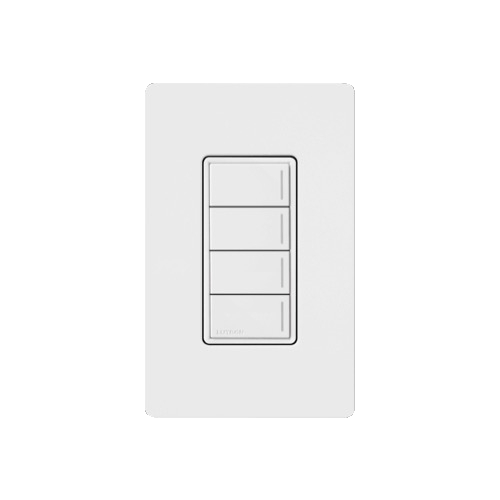 RRST-HN4B-WH RadioRA 3 Sunnata RF Hybrid Keypad 4 Button