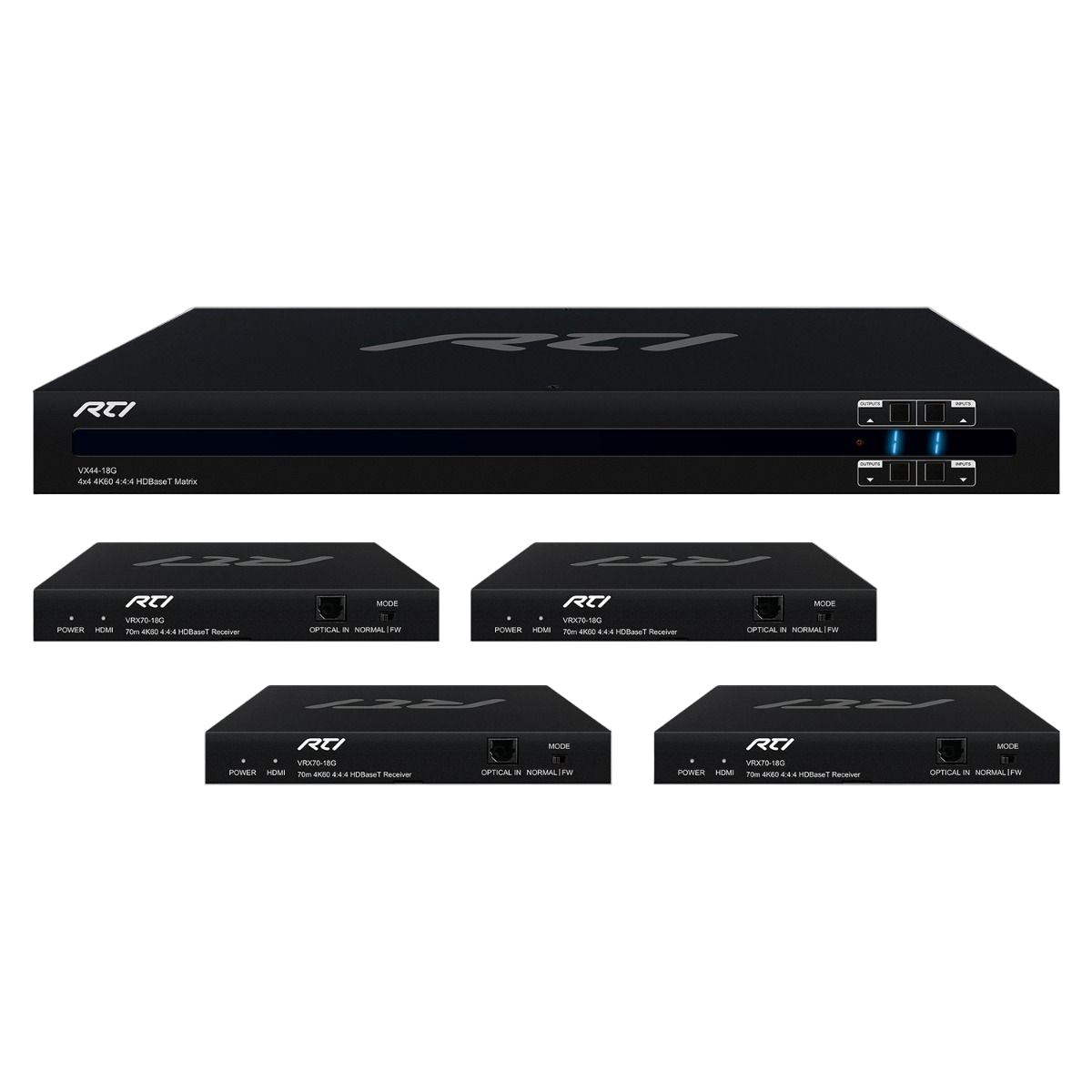 VX44-18G-Kit 4 x 4 4K HDBaseT™ Matrix Switcher