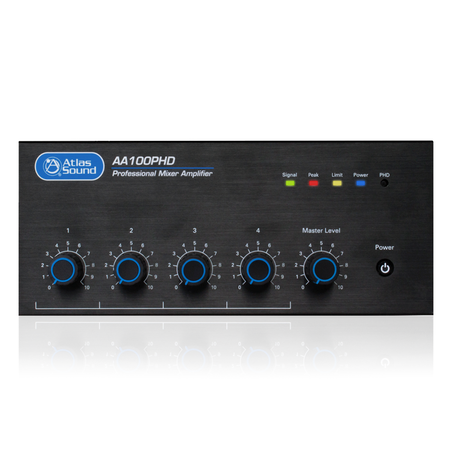 AA100PHD Mixer Amplifier 4 Input 100W with PHD