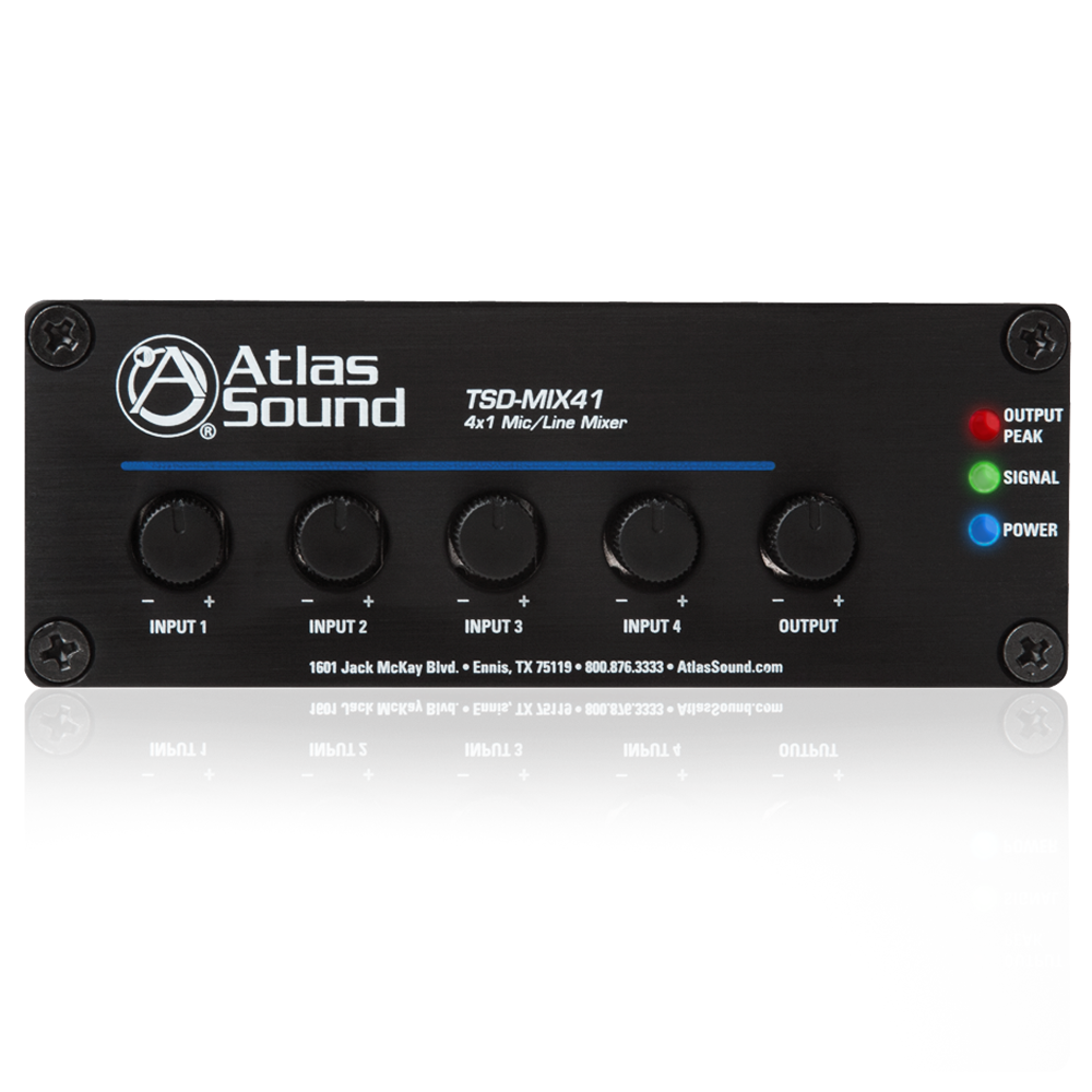 TSDMIX41 4 x 1 Mic/Line Mixer