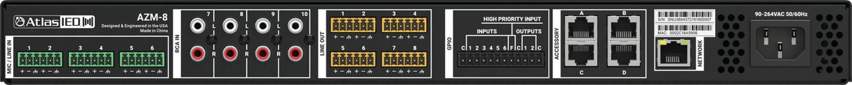 AZM8 Atmosphere™ 8-Zone Audio Processor