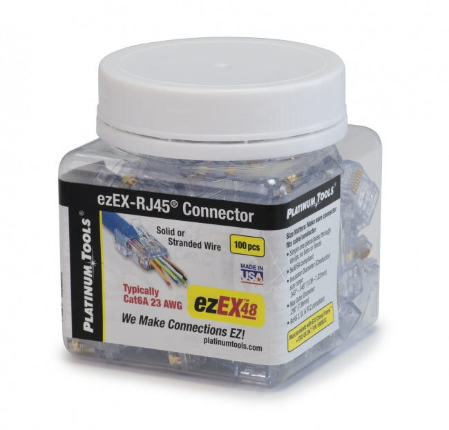 202052J ezEX48 Shielded RJ45 External Ground Connector 50/Jar