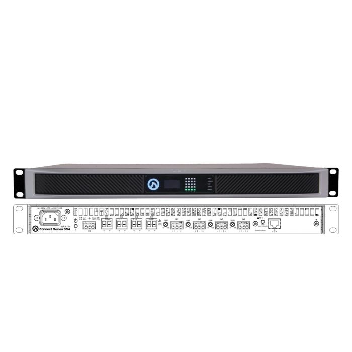 CONNECT 354-G 4 Channel x 350W @ 4Ω, 8Ω, 70V and 100V per channel Government Model with WiFi removed