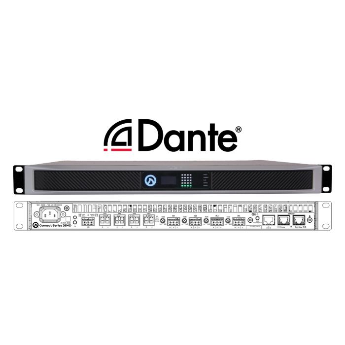 CONNECT 354D-G 4 Channel x 350W @ 4Ω, 8Ω, 70V and 100V per channel Government Model with WiFi removed