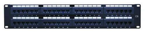 820668 Cat6 Patch Panels 48 Port 2 Rack Space Unit