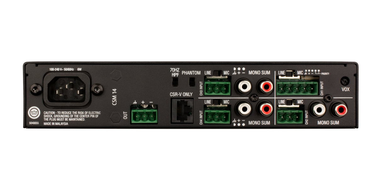 CSM14 Mixer 4 Input 1 Output Mixer 1U Half-Rack Mounting Kit Included