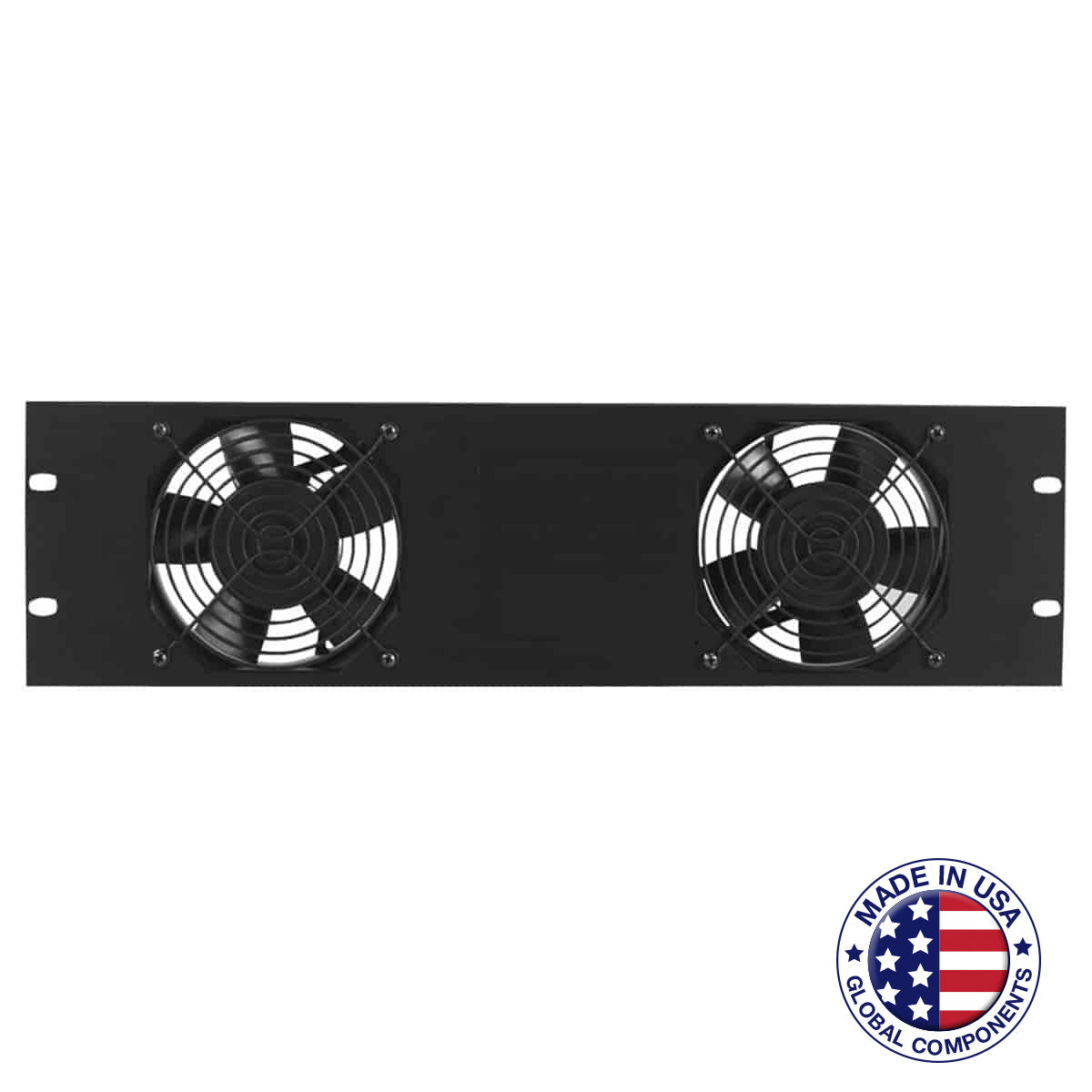FW23 Fan Panel 3U (2) 4" Whisper Fans 50cfm Each Fan Guards