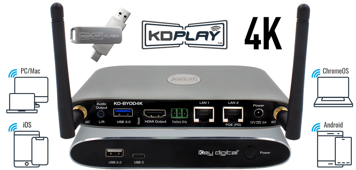 KD-BYOD4K 4K KDPlay Wireless Presentation Gateway