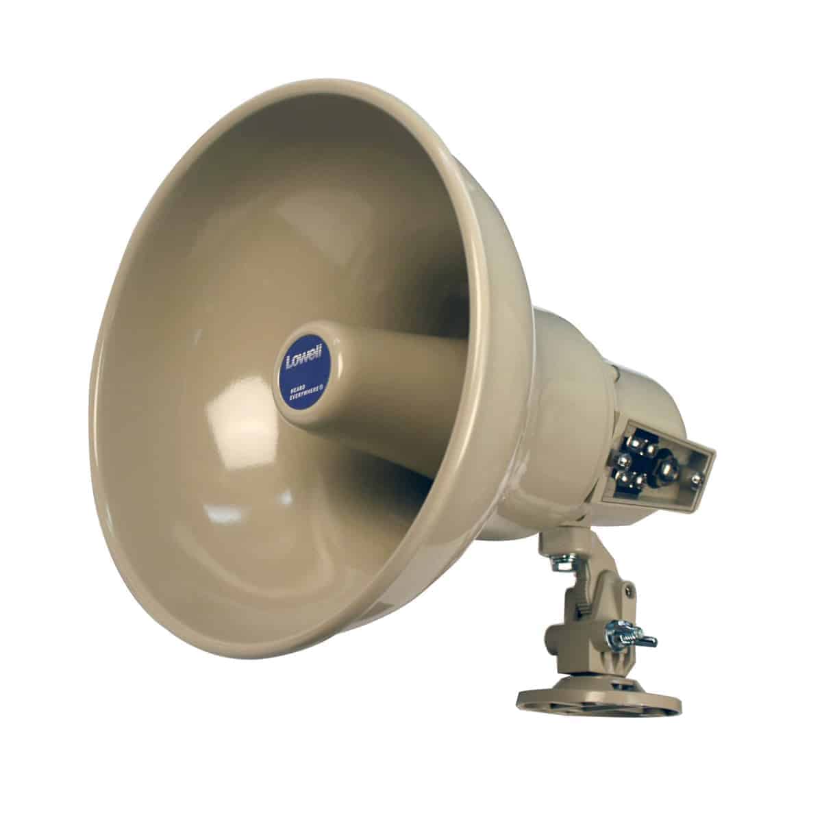 Lowell LH15TA Paging Horn 15W 70/25V Universal Swivel Mount Bracket Beige