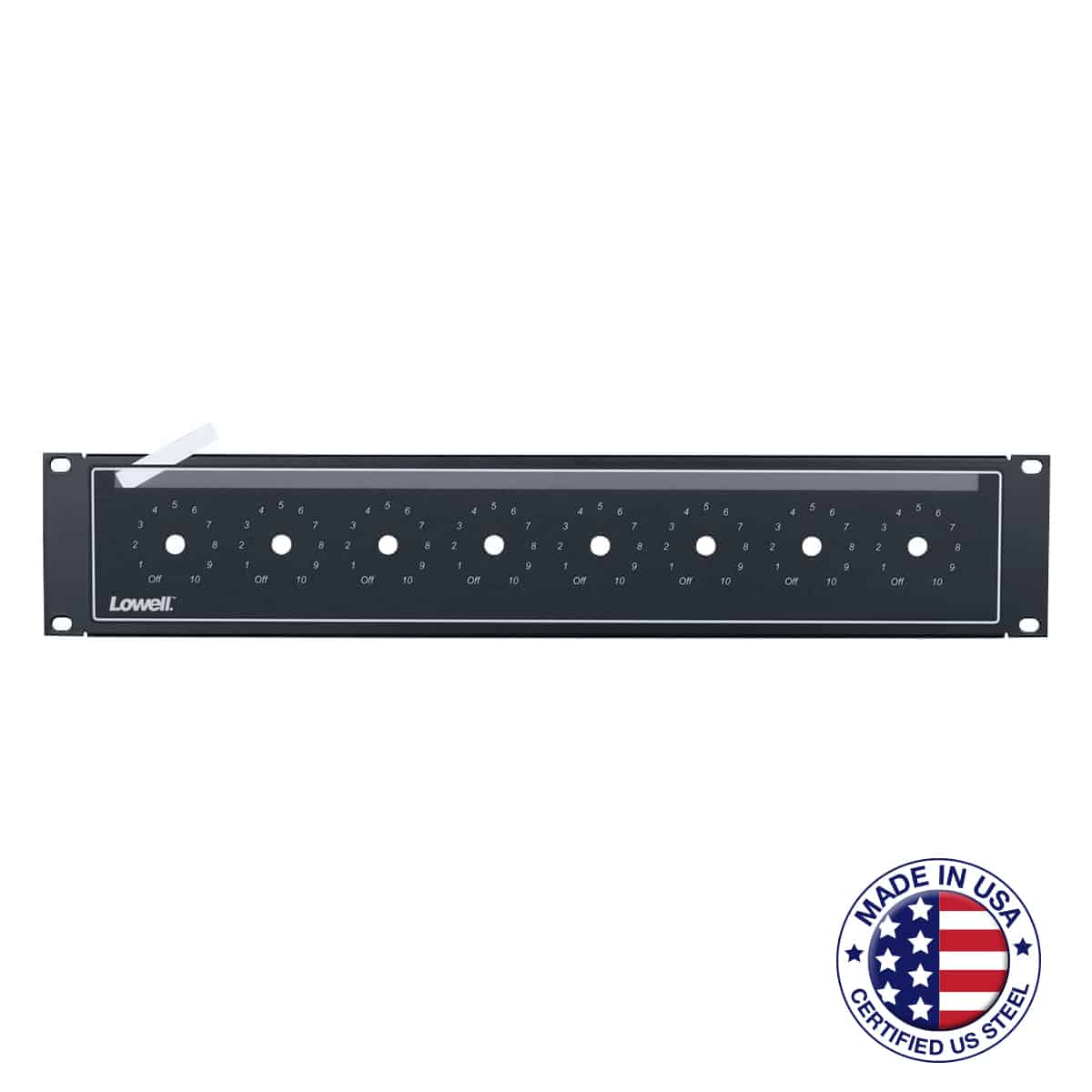 LVC8PID2 Rack Panel for 8 Volume Controls 2U Black