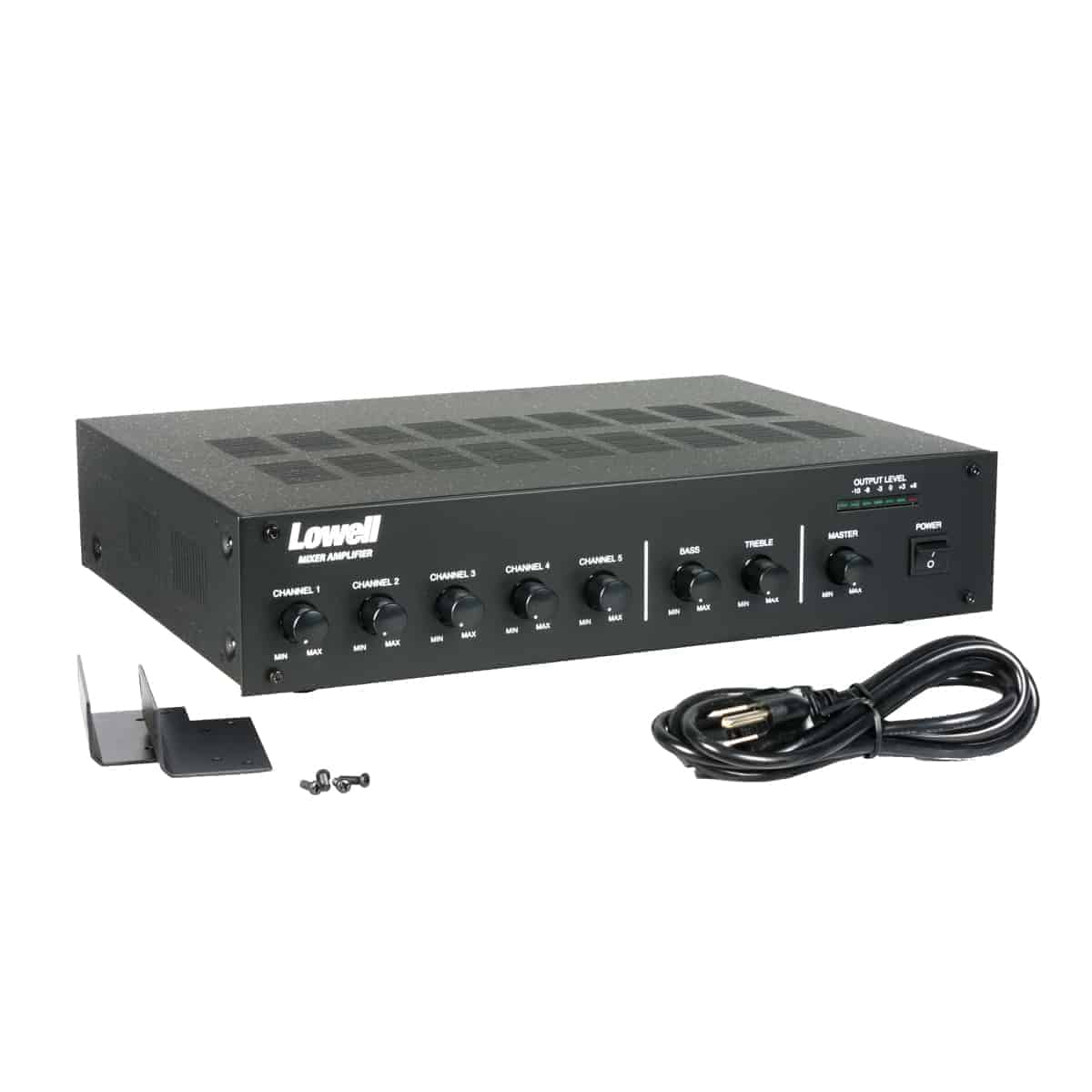 Lowell MA250 250W Mixer Amplifier with Rackmount Brackets