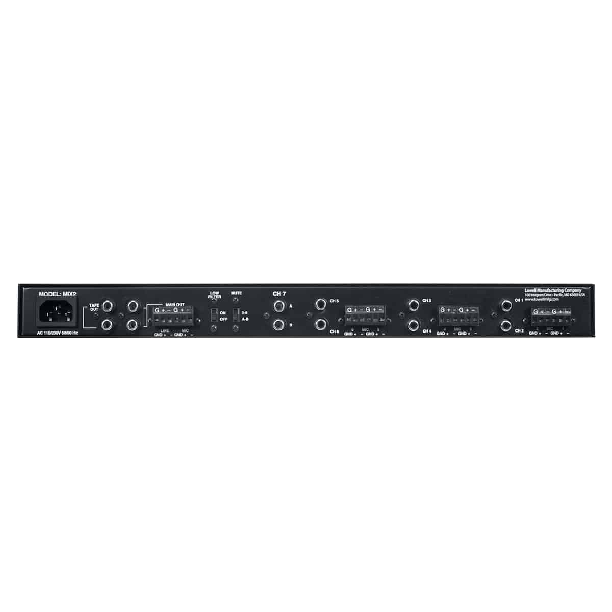 MIX2 Mixer Pre-amplifier 7 Channels Rackmount Kit