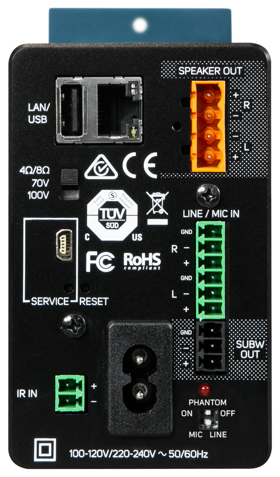 B170S 1 Zone Network Stereo Amp 80W at 4/8Ω or 100W x 2 at 70V
