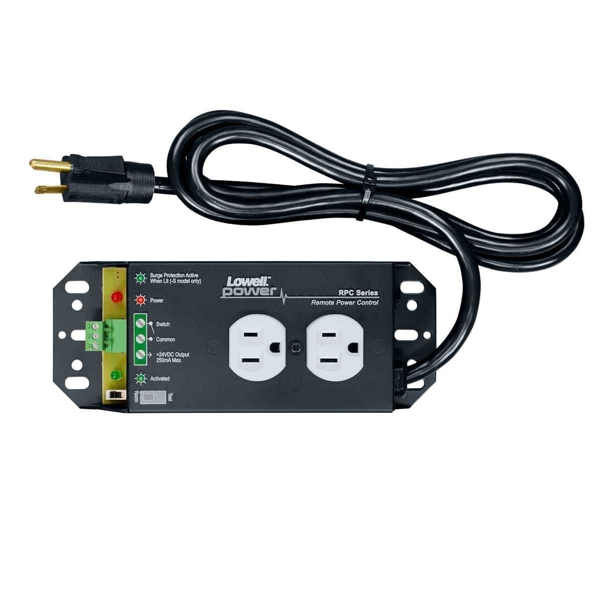 Lowell RPC15 Power control Remote 15A Duplex Outlet 6' Cord