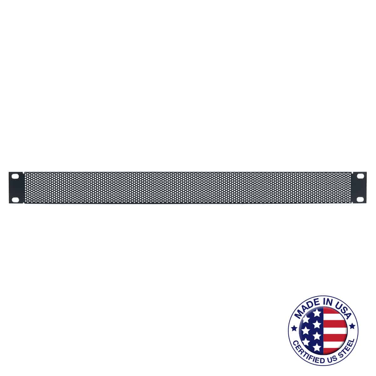 SVP1 Rack Panel Vented 1U 18ga Flanged Perforated Steel