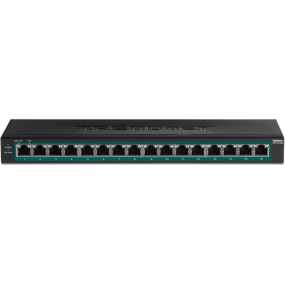 TPETG160H 16-Port 10/100 Mbps PoE+ Switch