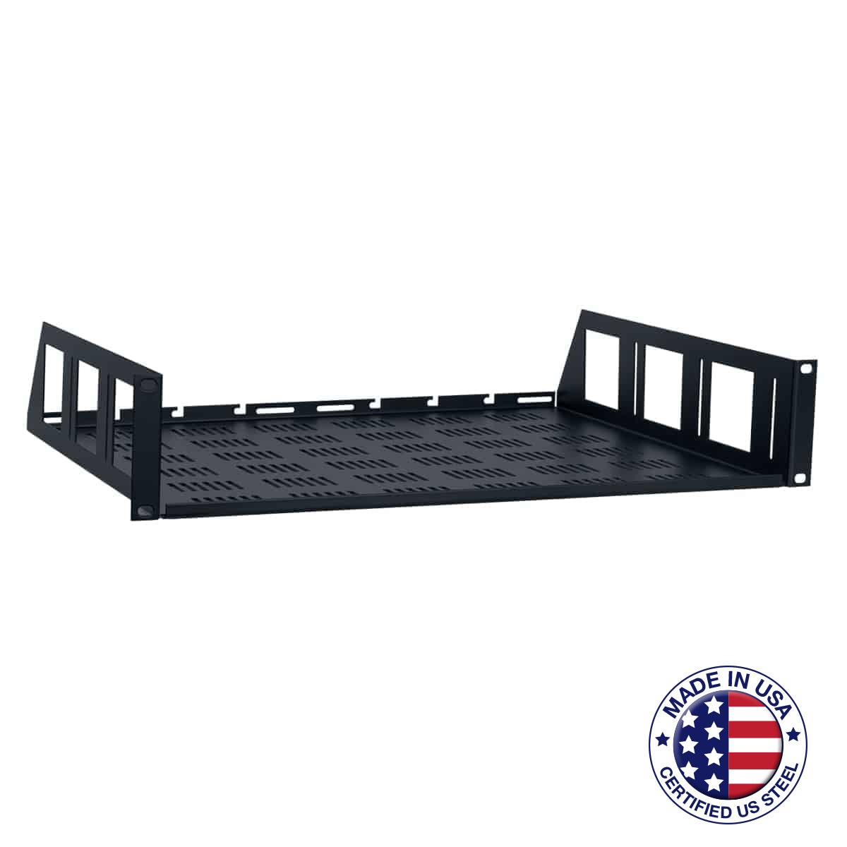 USV110 Rack Utility Shelf-Vented 1U 10" Deep