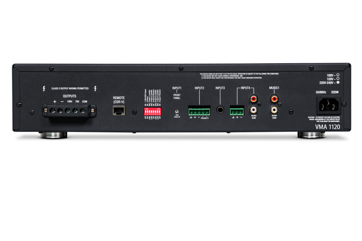 NVMA1120-0-US 5 Input 120W 70V & 8Ohm Bluetooth Mixer/Amplifier