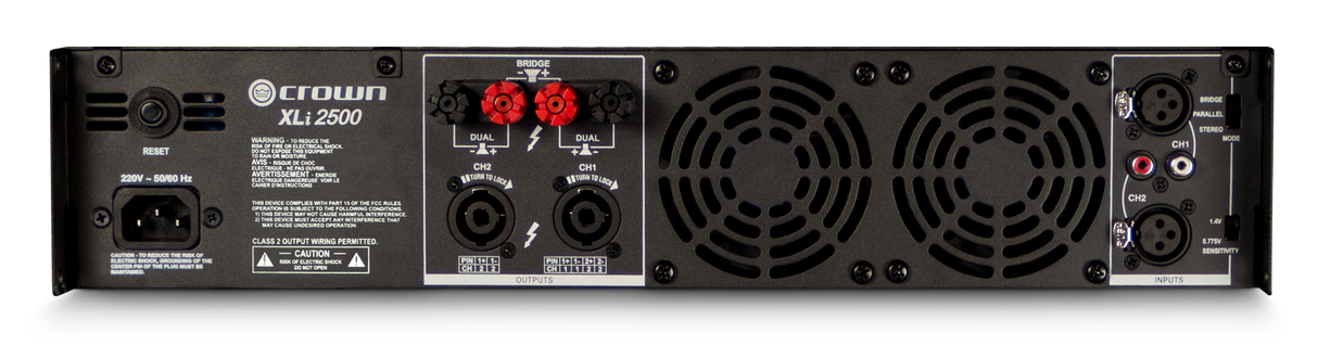 XLi2500 2 Channel 750W @ 4Ω Power Amplifier