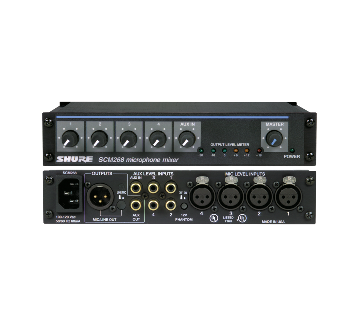 SCM268 4-Channel Microphone Mixer