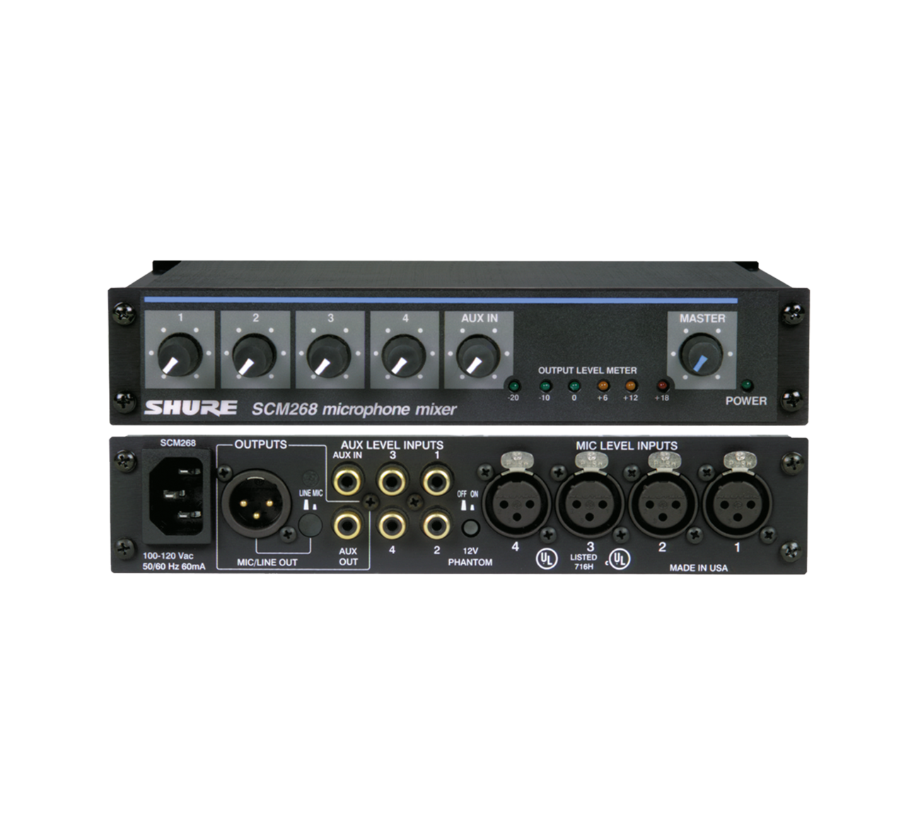 Shure SCM268 4-Channel Microphone Mixer