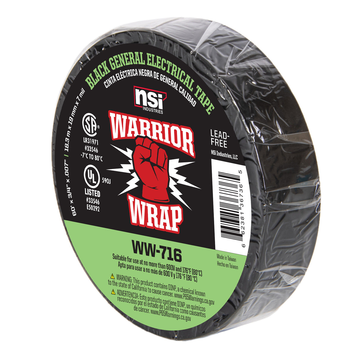 WW-716 7mil General Vinyl Electrical Tape