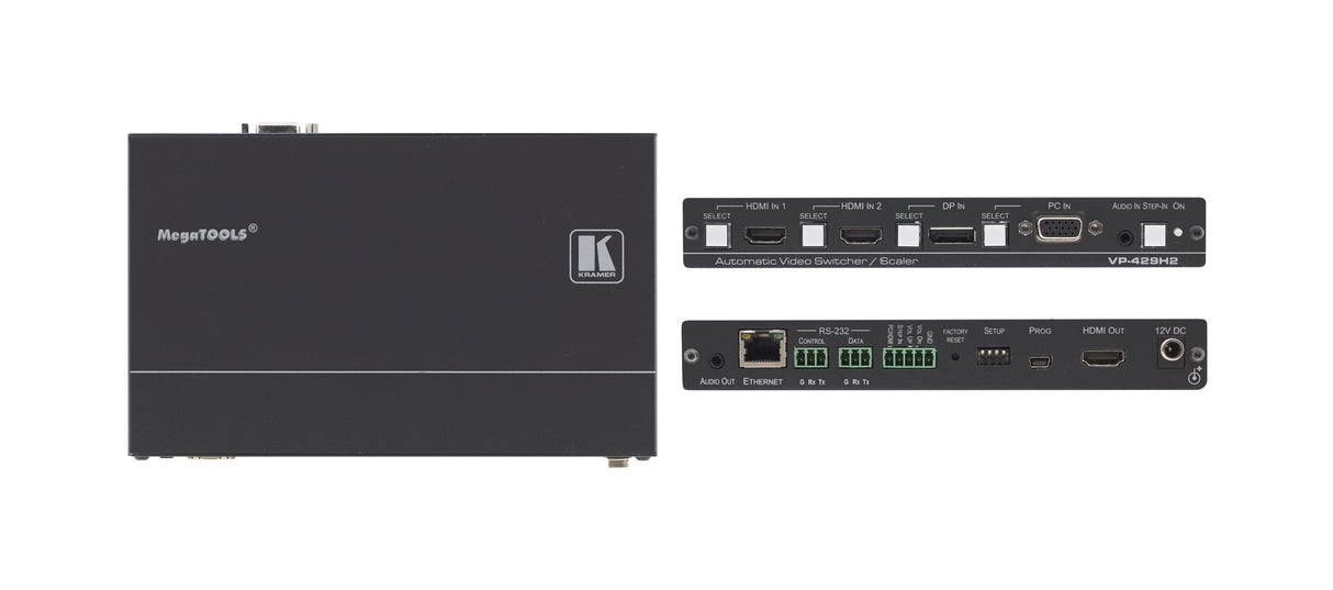 VP429H2 4K60 4:4:4 HDMI, DP and VGA Scaler / Switcher Tool