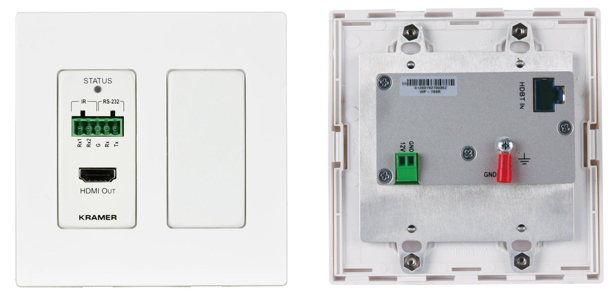 WP789R/US-D(W) 4K60 4:2:0 HDMI 2-Gang PoE Wall-Plate Receiver