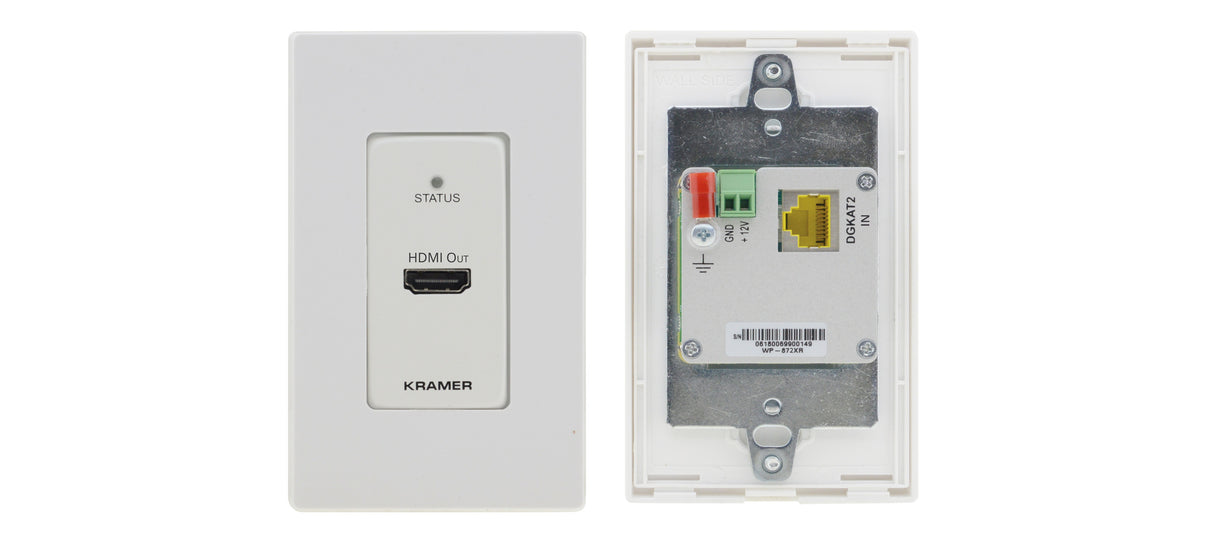 WP-872XR/US(W/B) Wall-plate Receiver over PoC Long-Reach DGKat (EU, UK, US-D)