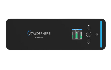 AZMP8-DW Atmosphere™ 8-Zone Signal Processor with 1200-Watt Amplifier and Dante All-in-one Wall Mount Cabinet