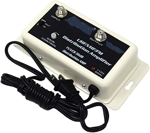 DA36B 36dB distribution amplifier adjustable gain UHF/VHF switchable FM trap