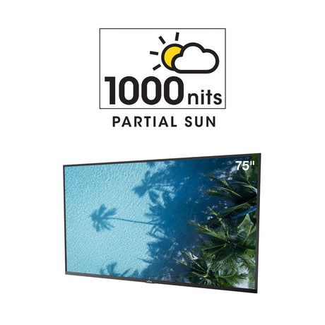 NT75PS1K 75" Neptune Partial Sun 4K TV 1000 Nits IP55 3Yr No Mount