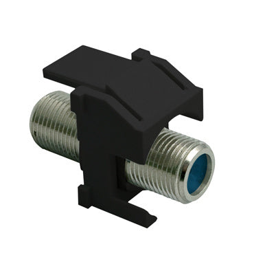 OnQ WP3481BK Nickel Recessed 3 GHz Keystone F-Connector Black