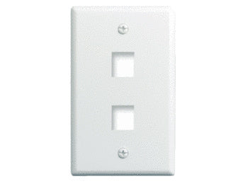 OnQ WP3402WH10 1 Gang 2-Port Wall Plate White 10 Pack