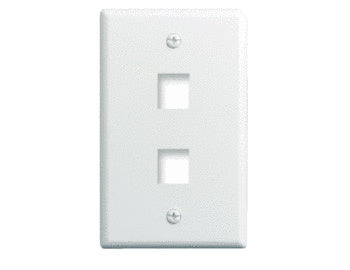 WP3402WH10 1 Gang 2-Port Wall Plate 10 Pack