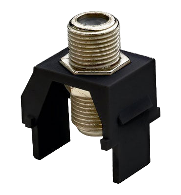 WP3479BK Non-Recessed Nickel 1 Ghz F-Connector Black