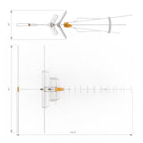 148383 DAT BOSS MIX LR antenna W/Preamp Long Range Low-VHF/High-VHF/UHF Repack ready Replaces 148381