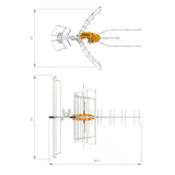148883 ELLIPSE MIX HDTV Antenna Repack Ready!