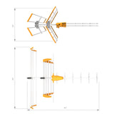 149321 V Zenit Mix HDTV Antenna Hi-VHF/UHF 42" Boom Length with LTE Filtering