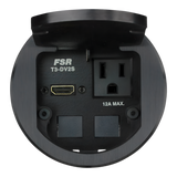 T3DV2SBLK HDMI and 2 Keystone Connectors w/AC Plug Round Black