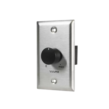 25LVC Attenuator-25w, 70v/25v, 1-Gang Stainless Steel