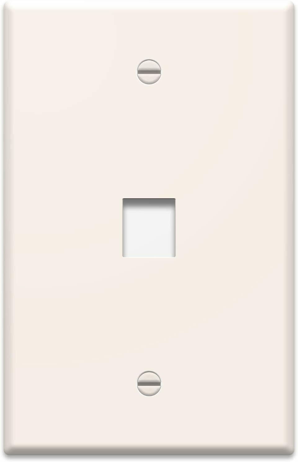 WP3401 Single Gang Wall Plate, 1-Port