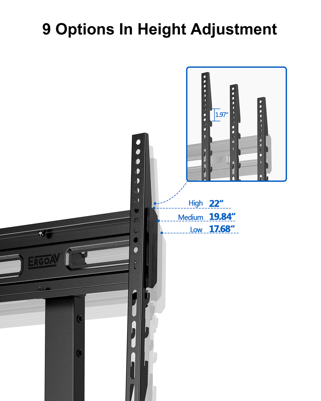 ERTSM2-02B Tabletop TV Stand with Swivel for 40" to 55" TVs