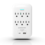 ME5003 Wall Tap Surge 6 AC 1 USB A 1 USB C