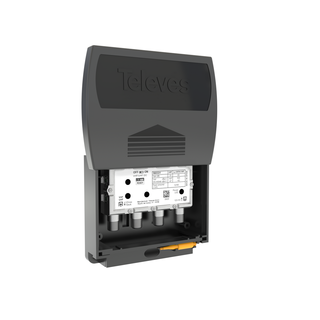 560383 Single Input Antenna Preamp 5G Cell Filter Coaxial F-fitting Connections Automatic Gain Control (AGC)