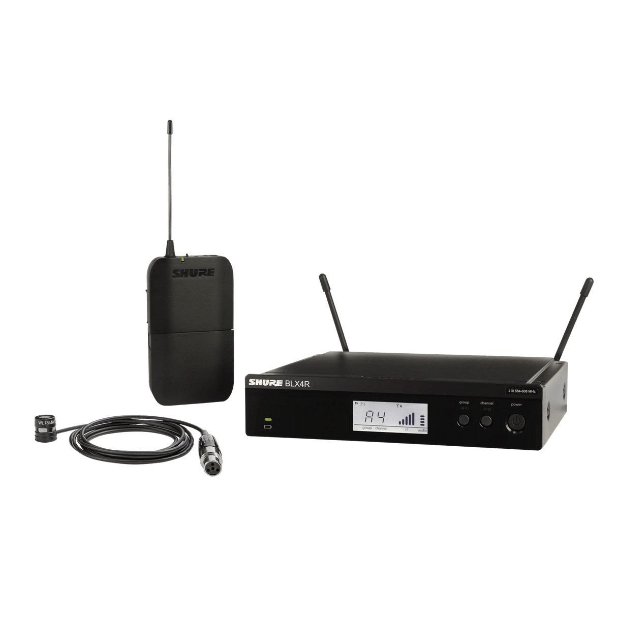 BLX14R Wireless Rackmount Presenter System with WL185M Lavalier Microphone