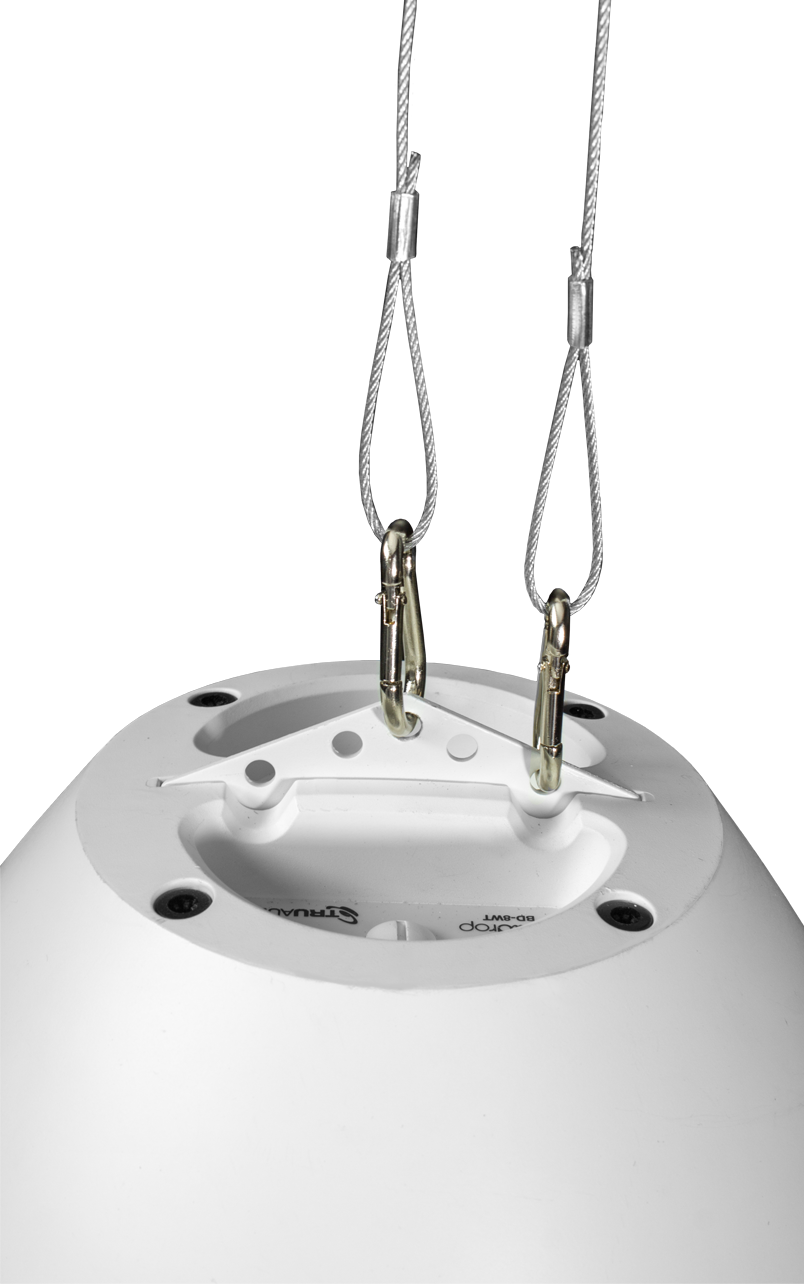 BD-8WT 8" Speaker Pendant BeatDrop commercial 70V/100V/8 ohm  w/Gripple White